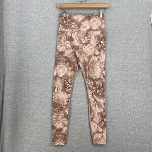 Athleta Legging Womens Extra Small Pink Elation Printed Floral Roses Activewear